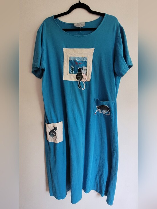 Cover Charge Other - Teal Cat Patch Pocket Moomoo